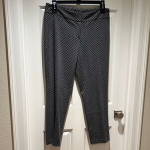 Vince Camuto Black and Gray Patterned Knit Pants